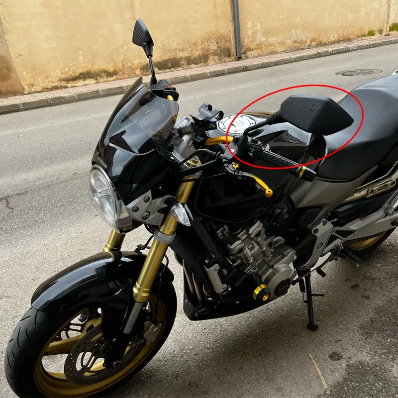 Зеркало мотоциклетное 2 шт./пара 8/10 мм из углеродного волокна