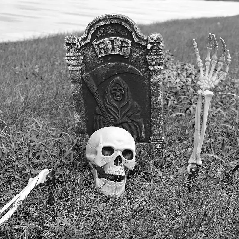 

Skeleton Statue Durable Skull Ornaments Skull Desk Decor Multi Use Decoration For Easter New Year Birthday Christmas Gifts