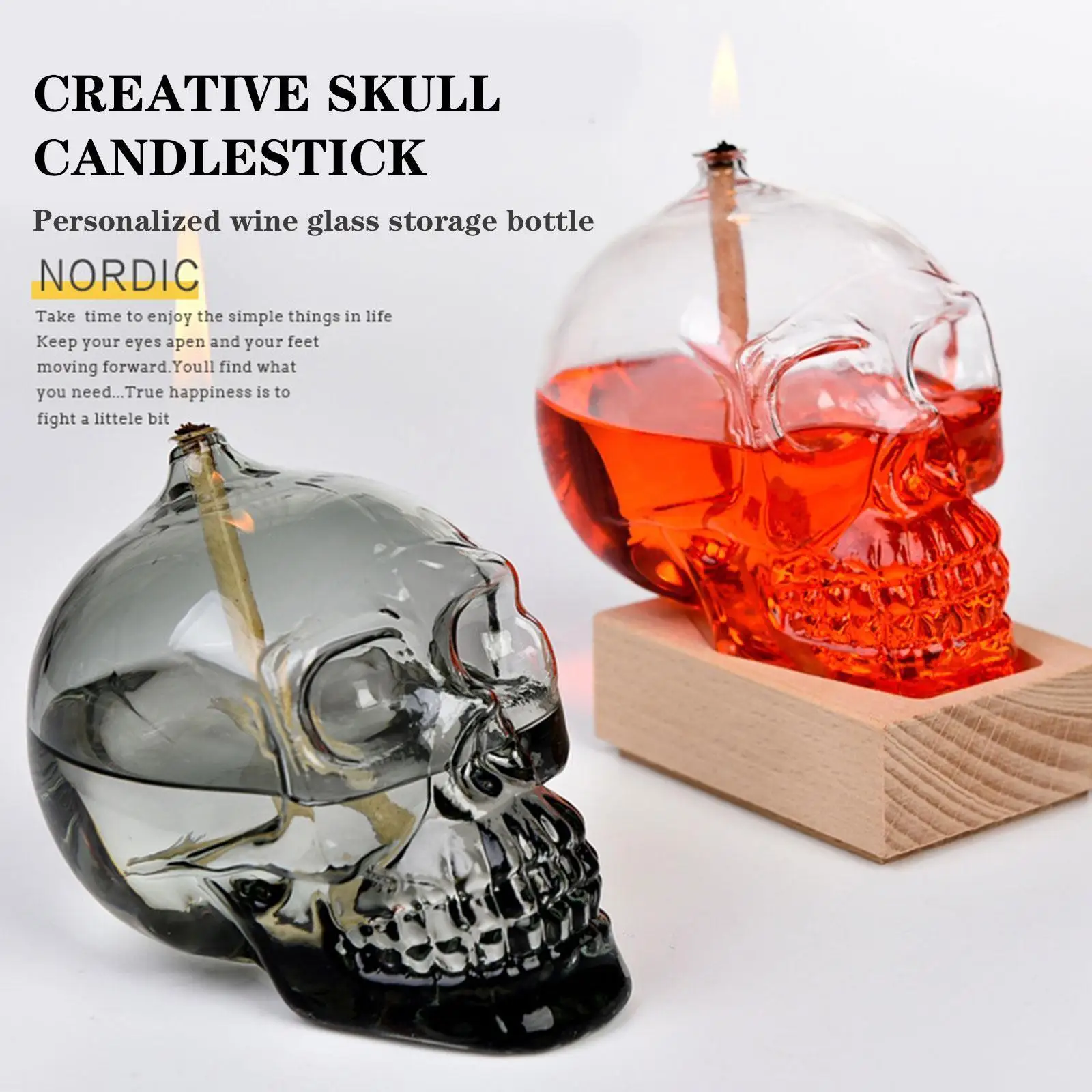 

Creative Crystal Skull Head Bottle Whiskey Vodka Wine Spirits Water Glass Cup Decanter Club Glass Whisky Beer Bar Home Bott L3K9