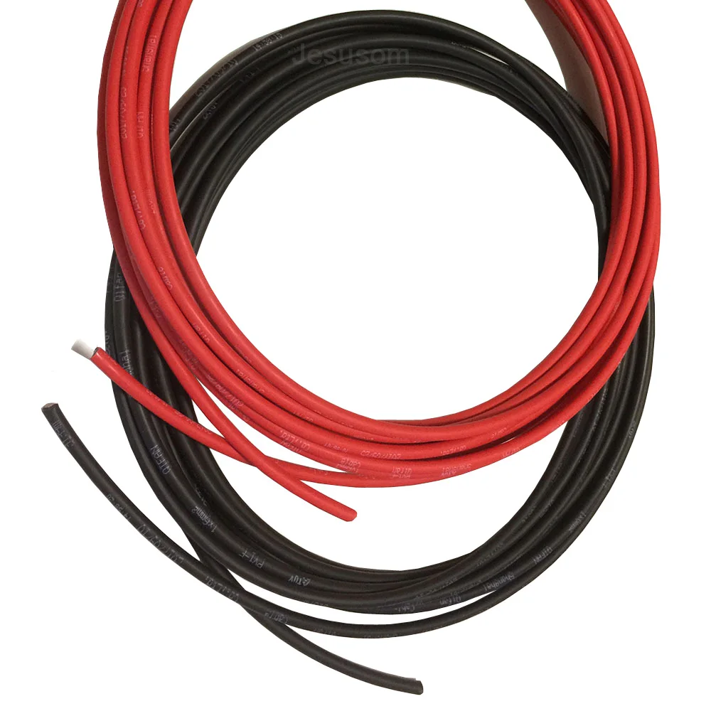 Кабели для солнечных панелей черные + красные с ПВХ изоляцией 10/12/14AWG 6 мм 2/ 4 2/2 5 мм2