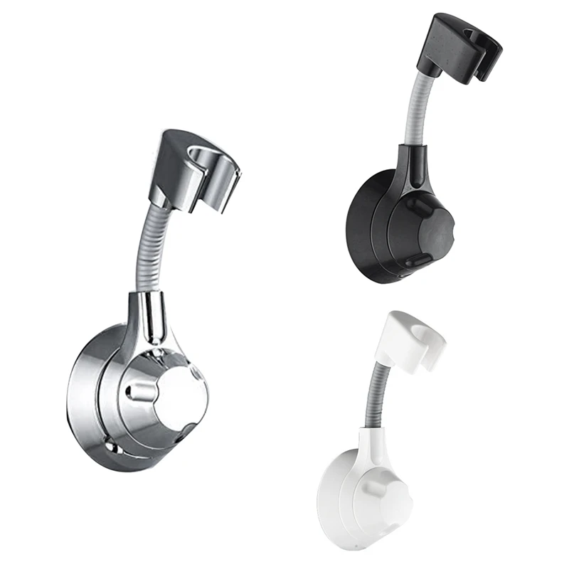 

1 шт. регулируемый держатель для душа на 360 °, держатель для душевой лейки с сильной пастой, серебристый держатель для душа без сверления
