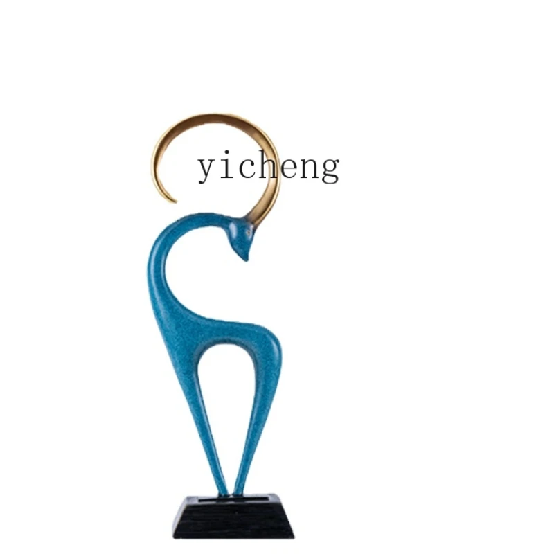 

ZK олень, скульптурные украшения, вход в гостиную, ТВ-шкаф на обеих сторонах, светильник роскошные высококачественные художественные украшения