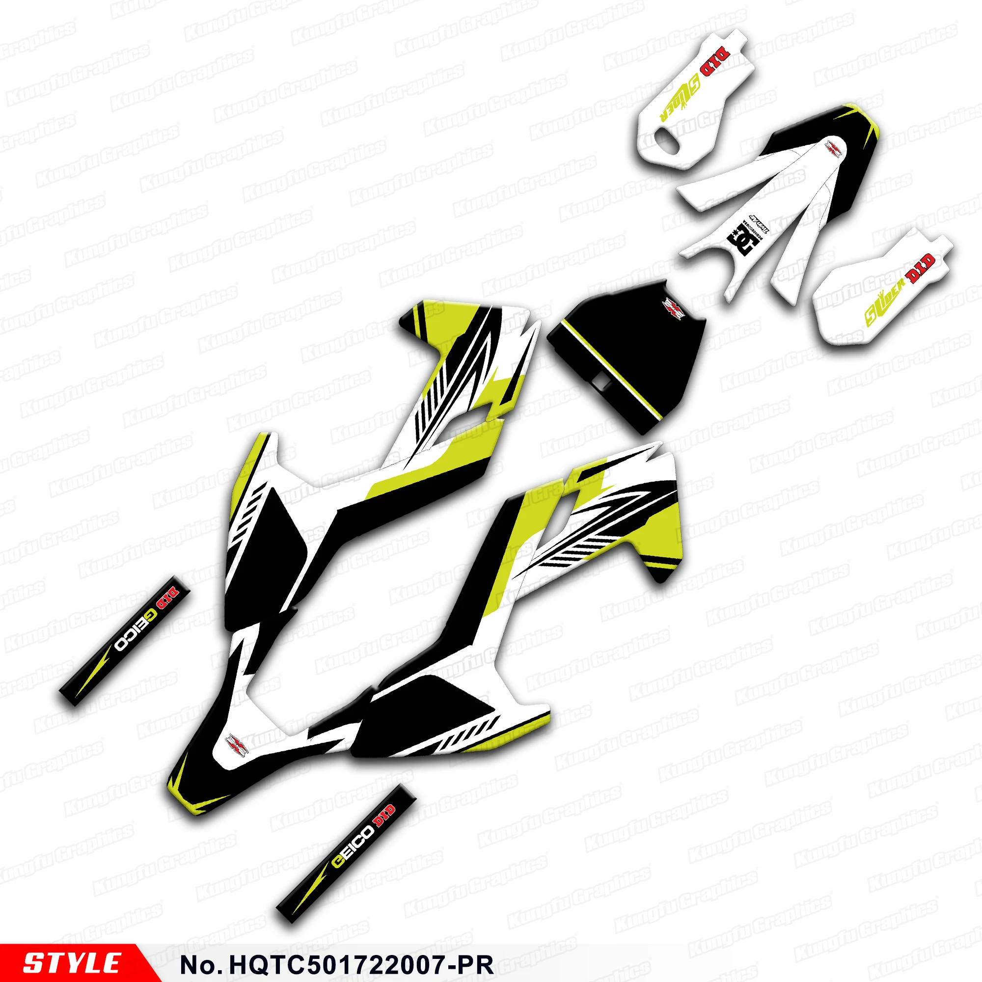 Виниловая пленка для графики мотоцикла Husqvarna TC50 2017 2018 2019 2020 2021 2022 HQTC501722007-PR
