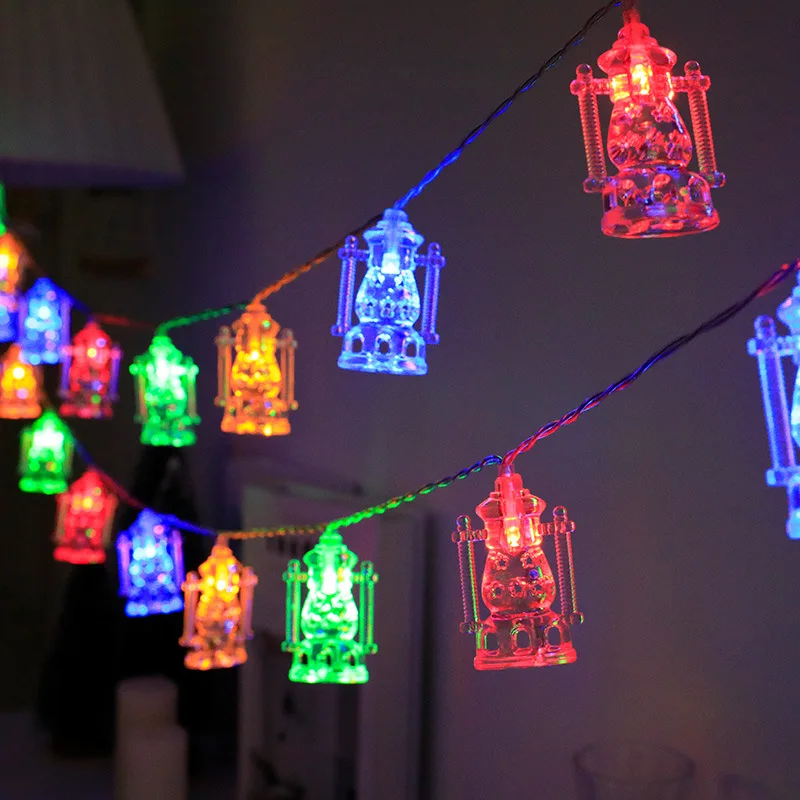 

1.5m 10Leds/3m 20Leds Palace Lamp Light String Eid Mubarak Battery Operated for Eid Ramadan Decorations 2023 Muslim Moon Lantern