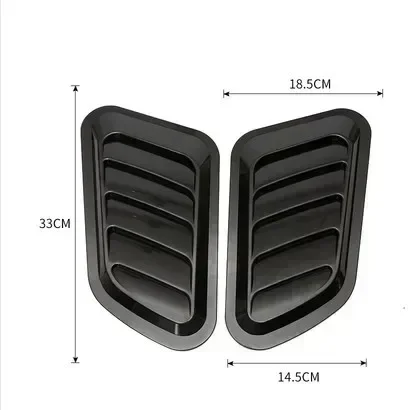 

1 пара автомобильных декоративных элементов, воздухозаборник, капот, совок, вентиляционная крышка, наклейки, универсальное украшение из углеродного волокна, Стайлинг