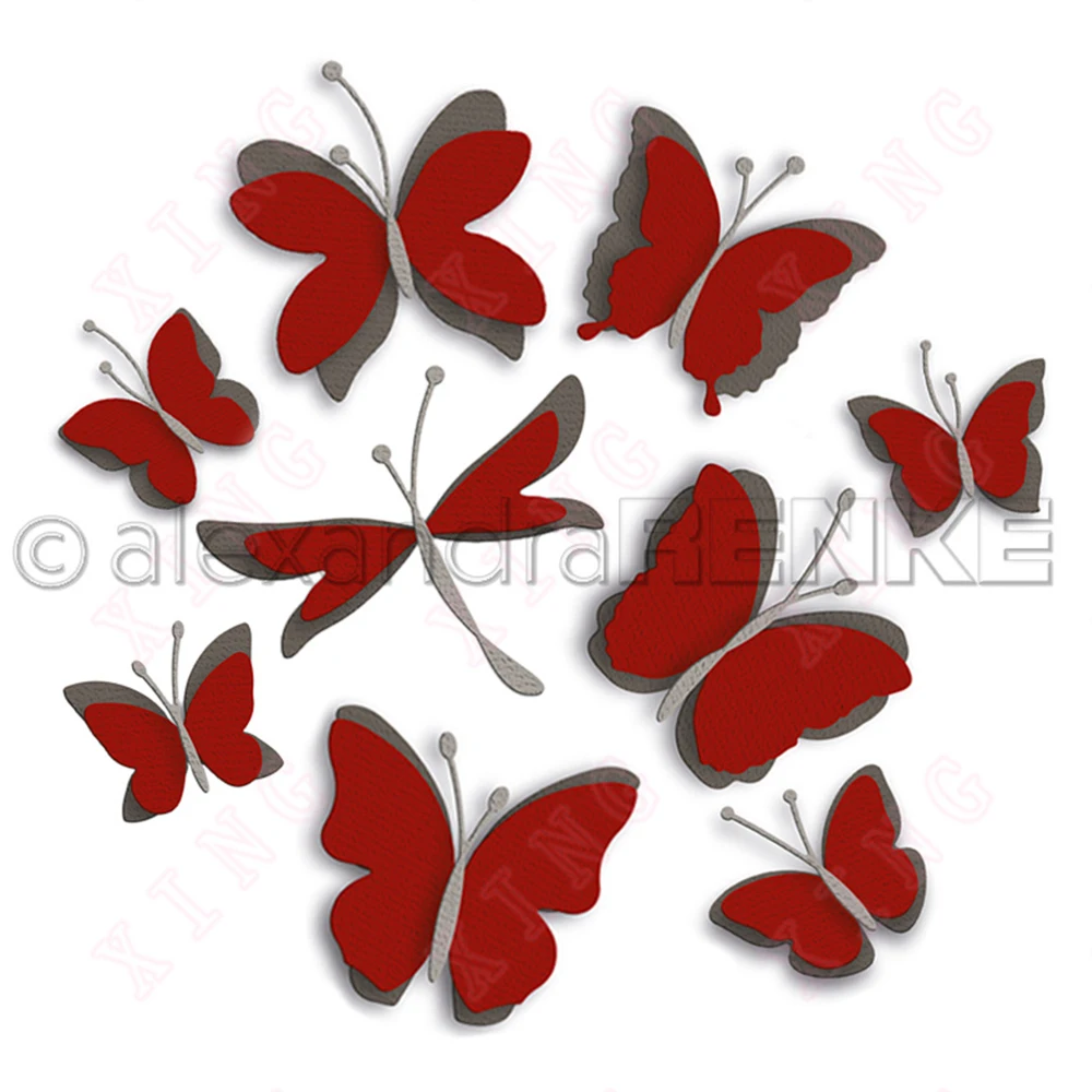 

Newest Scrapbook Diary Decoration Embossing Template Layered Butterflies Metal Cutting Dies Diy Handmade Craft Reusable Stencils