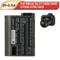 original en el15a rechargeable li ion battery for nikon z6 z7 z5 d850 d810 d7500 d750 d610 d500 d780 d7200 camera battery
