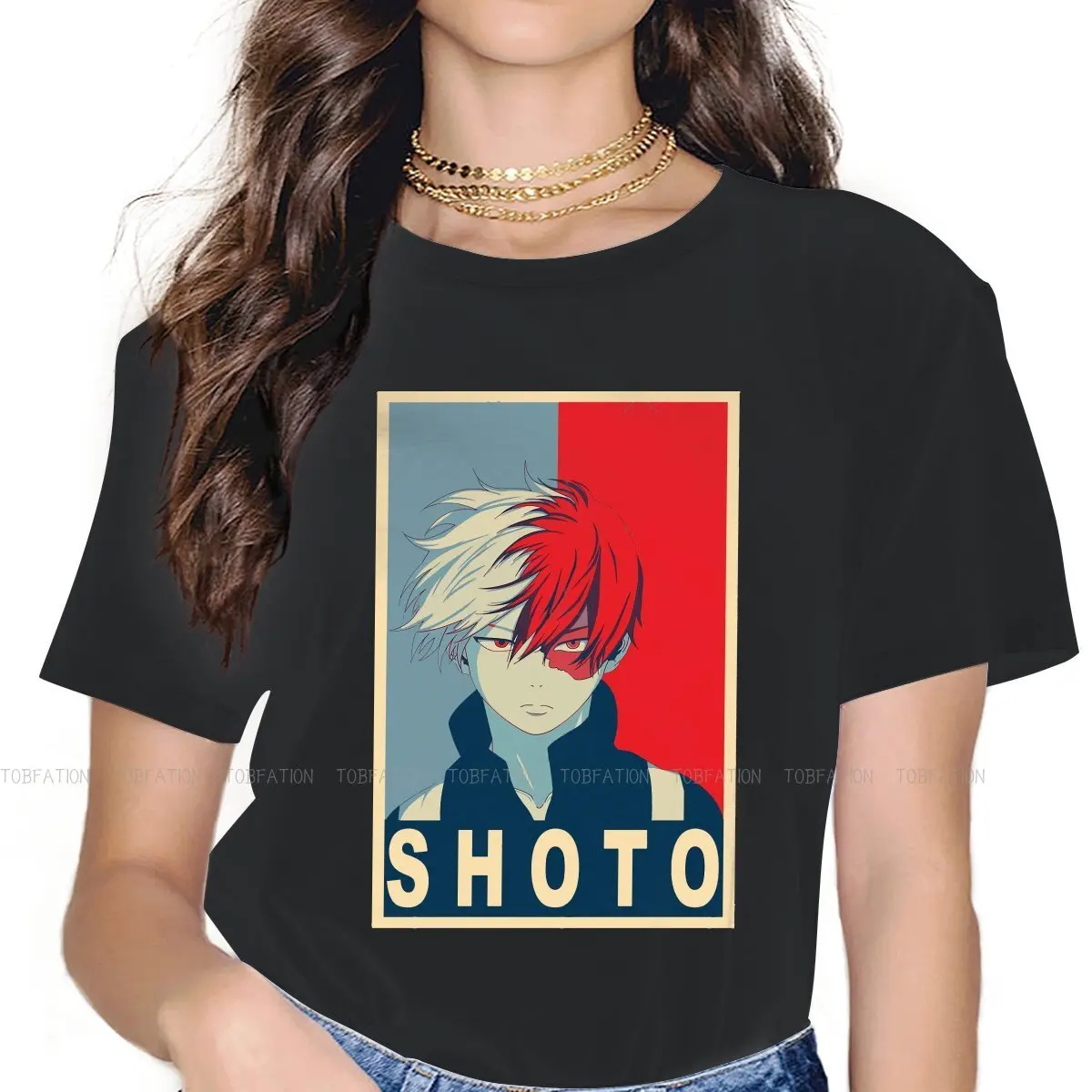 

Todoroki Shoto Anime Crewneck TShirts Poster Print Homme T Shirt Hipster Clothing 4XL.5XL