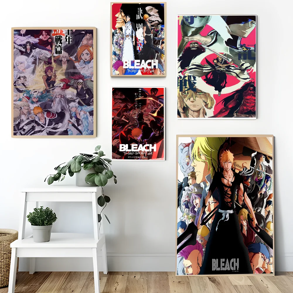 Anime Bleach Posters Sticky Fancy Wall Sticker For Living Room Bar Decoration Decor