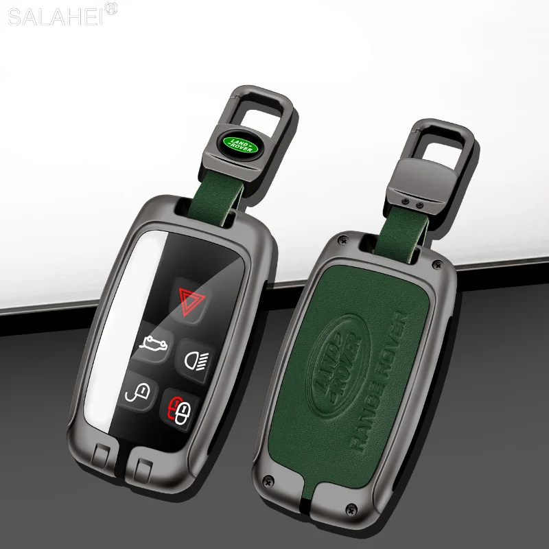 

Zinc Alloy Car Leather Key Cover Case Shell Fob For Land Rover Range Rover Sport Evoque Freelander Velar Discovery 4 Accessories