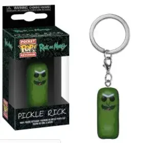 Фото FUNKO POP Pickle Rick and Morty снежный шар голограмма космический костюм Рик клон брелок детские игрушки мистер мезикс Снежный шар подарок №2
