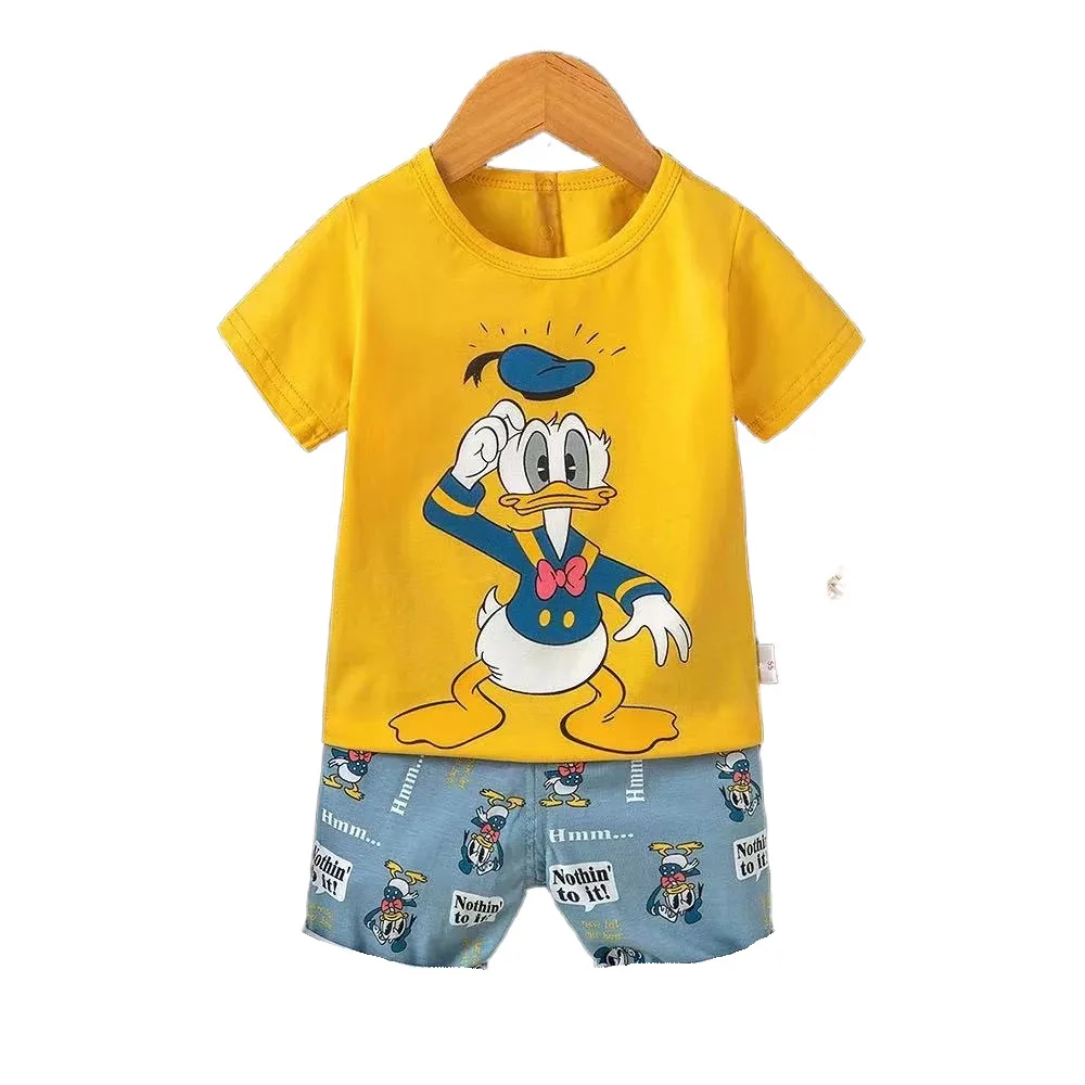 2022 Summer Baby Kids Sport Casual Clothing Disney Mickey Mouse Clothes Sets for Boys Costumes Cotton Baby Clothes 0-3Years Old