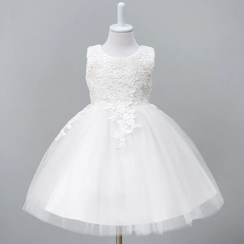 

0-10Years Toddler Baby Tutu Dress White Ball Gown Party Stage Princess Dresses Bridesmaid Flower Girl Clothes Vestido Infantil