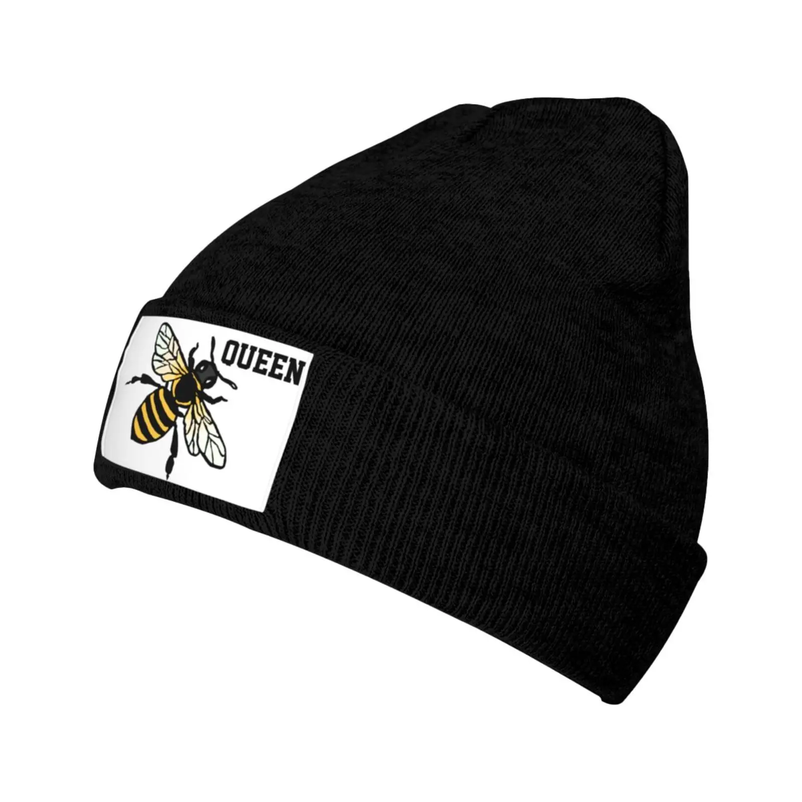 Queen Bee Hats Winter Warm Beanies Knit Cuffed Casual Cap for Men Women Bobble Hat Streetwear