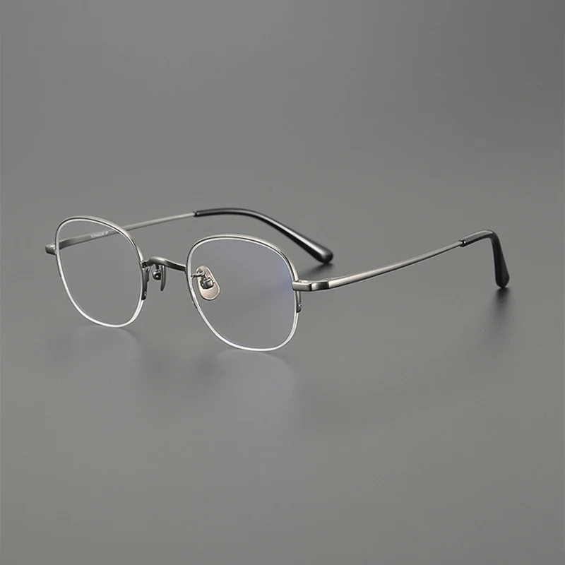 Оправа для очков Ультралегкая титановая винтажные Полуободковые Квадратные