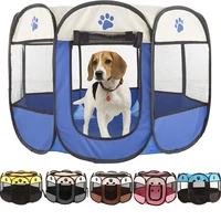 Portable Folding Pet Tent Dog House Octagonal Cat Cage Playpen Puppy Enclosure Easy to Use Fence Outdoor Big Dog House