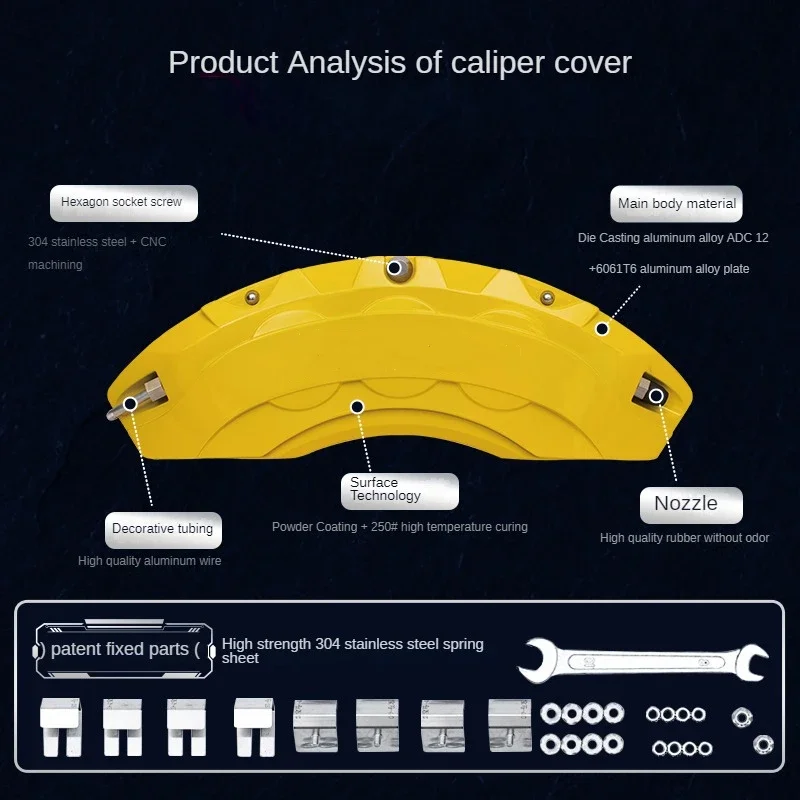 Обложка тормозного суппорта для BMW X4 3D Алюминиевый металлический комплект