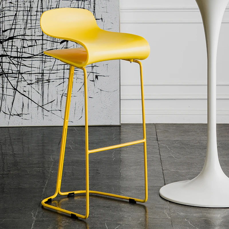 

Modern Nordic Dining Chair Design Relaxing Bar Bedroom Office Dining Chair High Metal Sillas Comedor Furniture for Home