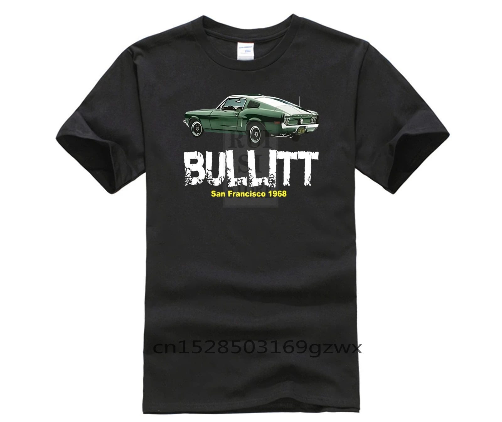 Hot men's fun casual print T shirt Bullitt Muscle Car 100% Cotton fashion Summer Mens Shirt