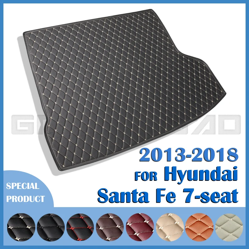 

Автомобильный коврик для багажника для Hyundai Santa Fe 7-Seat 2013 2014 2015 2016 2017 2018, пользовательские автомобильные аксессуары, украшение интерьера автомобиля