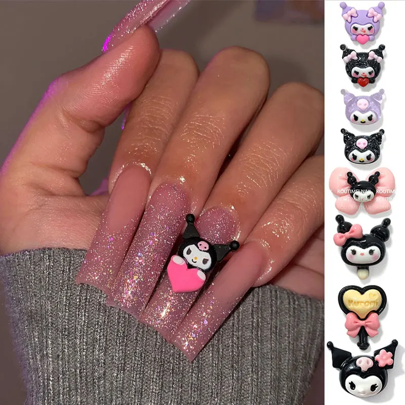 

Kawaii Cartoon Sailor Moon Nail Charm 3D Art Kit Glow-In-The-Dark Resin Rhinestone Professional Nail Supplies And Decorations