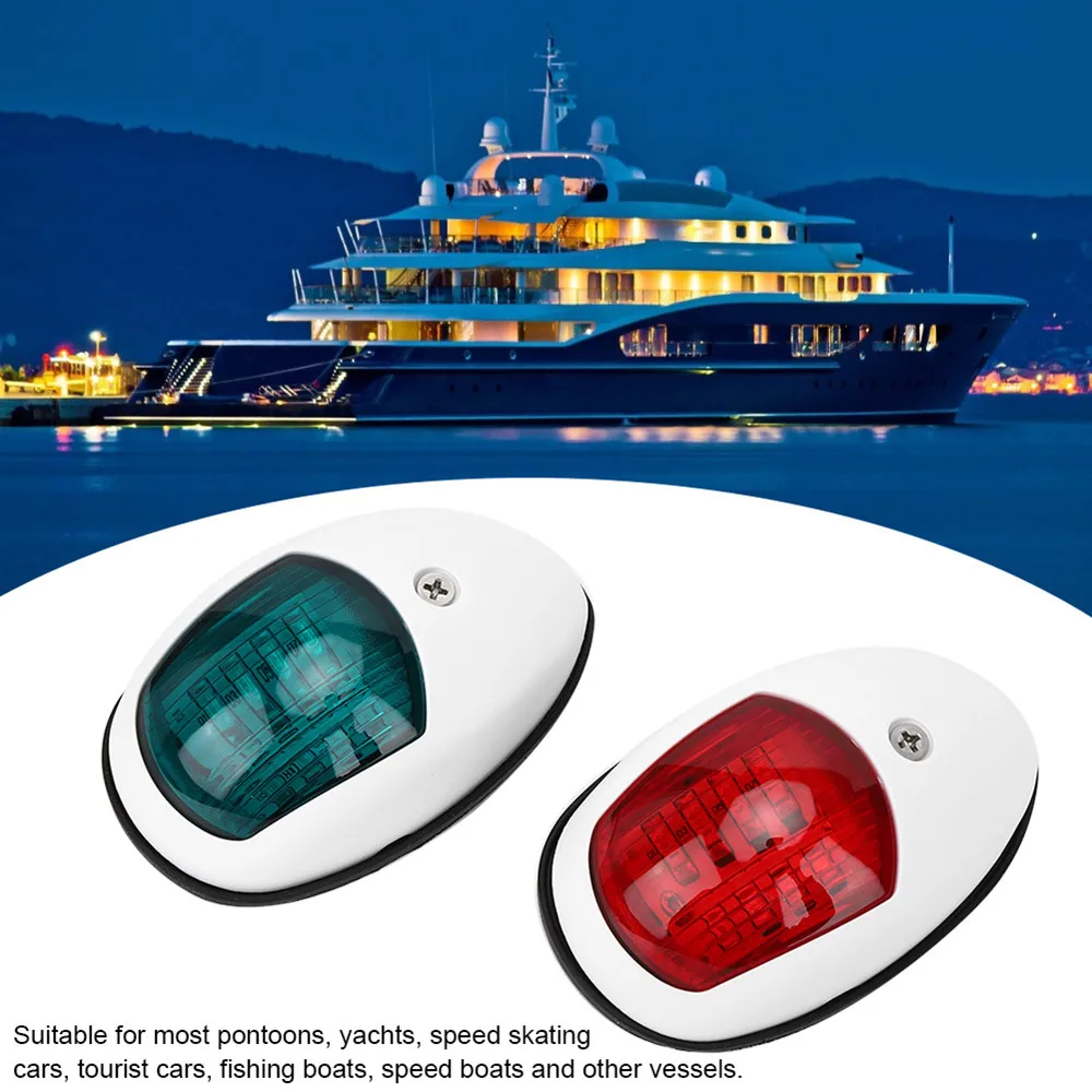 

Marine navigation light marine signal light 2pcs waterproof pontoon stern light starboard light for marine yacht accessories