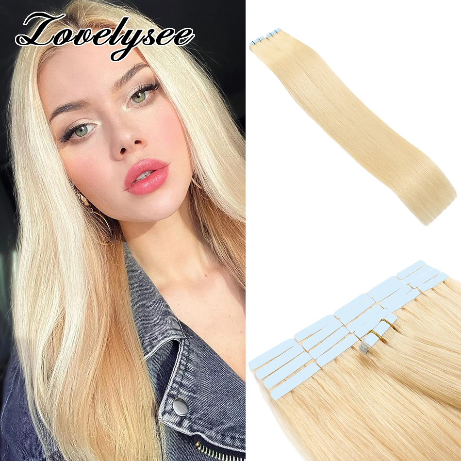 

Накладные человеческие волосы с лентой 100 грамм, европейские неповрежденные человеческие волосы с эффектом омбре, накладные волосы на всю голову, 40 шт. лент для наращивания для женщин