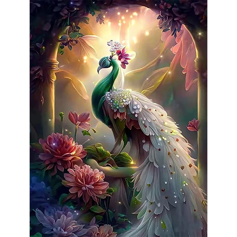 

5D Diamond Painting Novelty Peacock Animal Mosaic Embroidery Animal Peony Home Decor Rhinestones Cross Stitch Art Wall Sticker