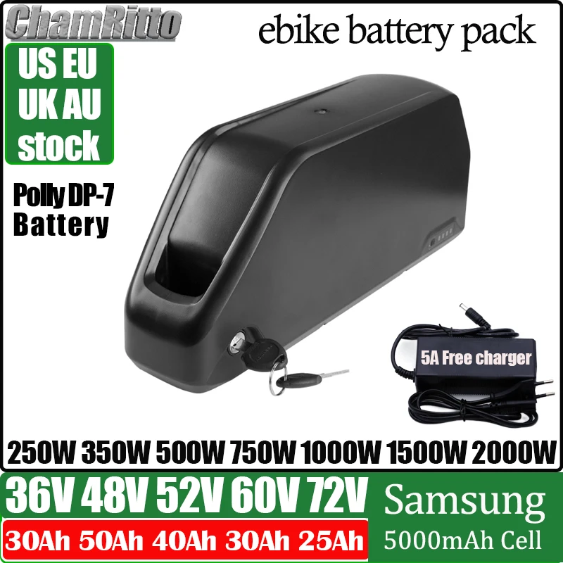 Электрический велосипед 36 В 52 в 48 40 Ач 20 25 1500 Вт 2000 30 60 72 3000 50