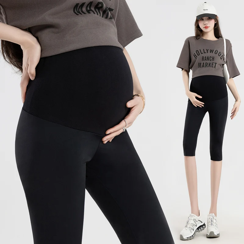 Летние Тонкие Леггинсы для беременных размеры 3XL-6XL