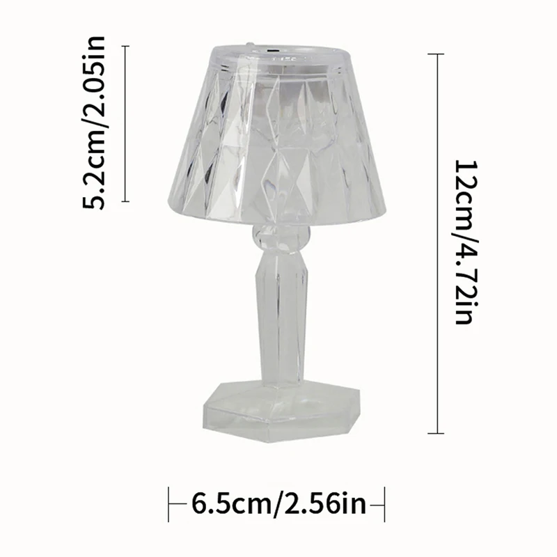 

2023 LED Crystal Desk Lamp Projetor Acrylic Diamond Table Lamp LED Night Lights Bedside Lighting Light For Bedroom Decoration