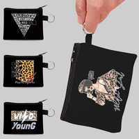 fashion cosmetic bag zipper purse girl boy mini coin purse unisex wild pattern card holder ladies handbag storage bags