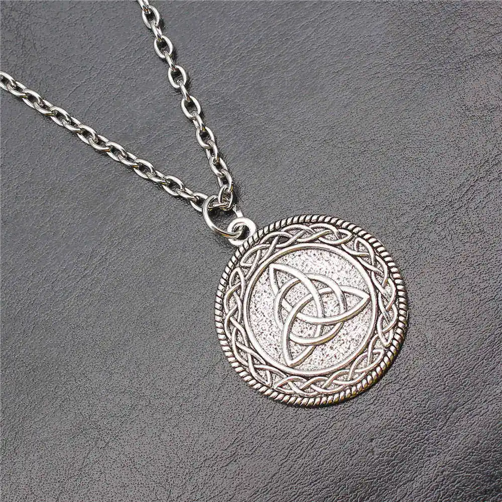 Двухсторонняя круглая цепочка с тремя узлами для мужчин 1 шт. винтажные ювелирные