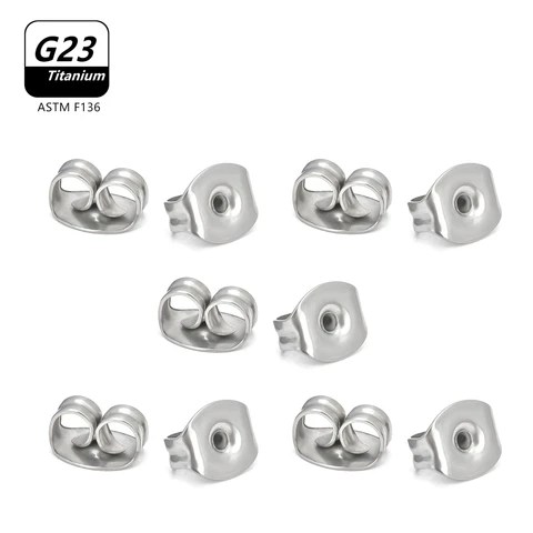 10 шт. титановые заглушки для сережек G23