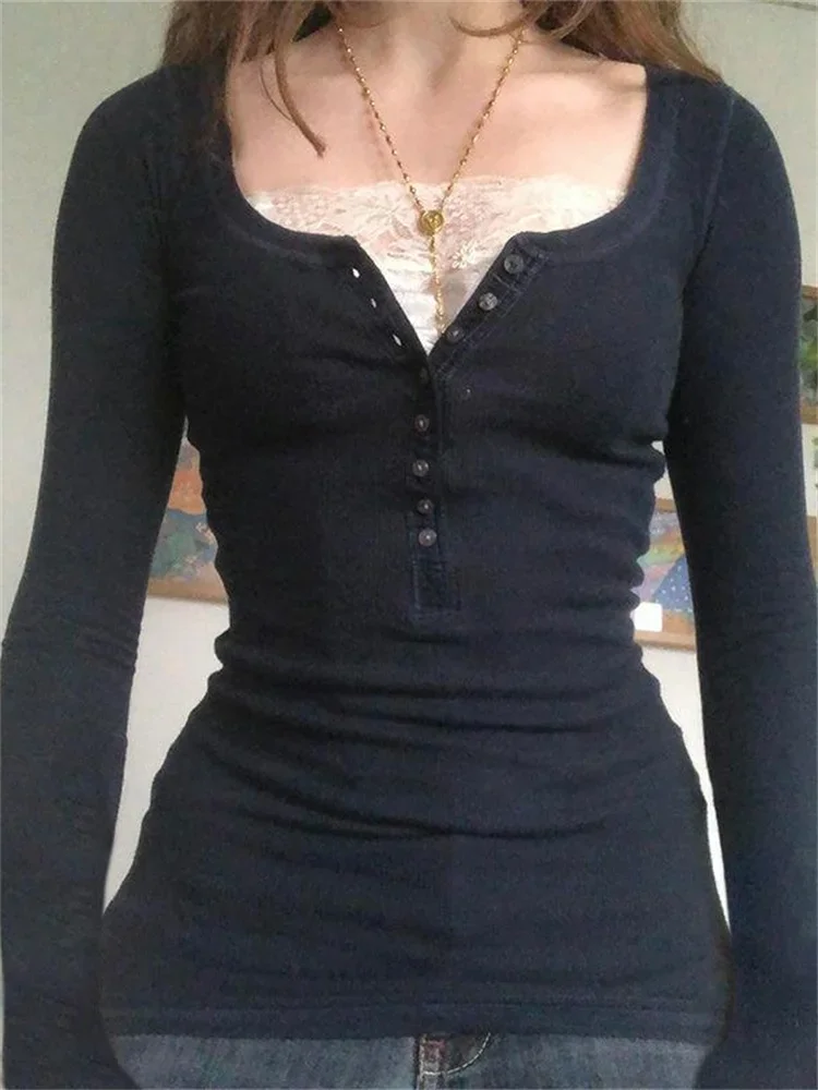 Женская блузка в стиле гранж Y2K