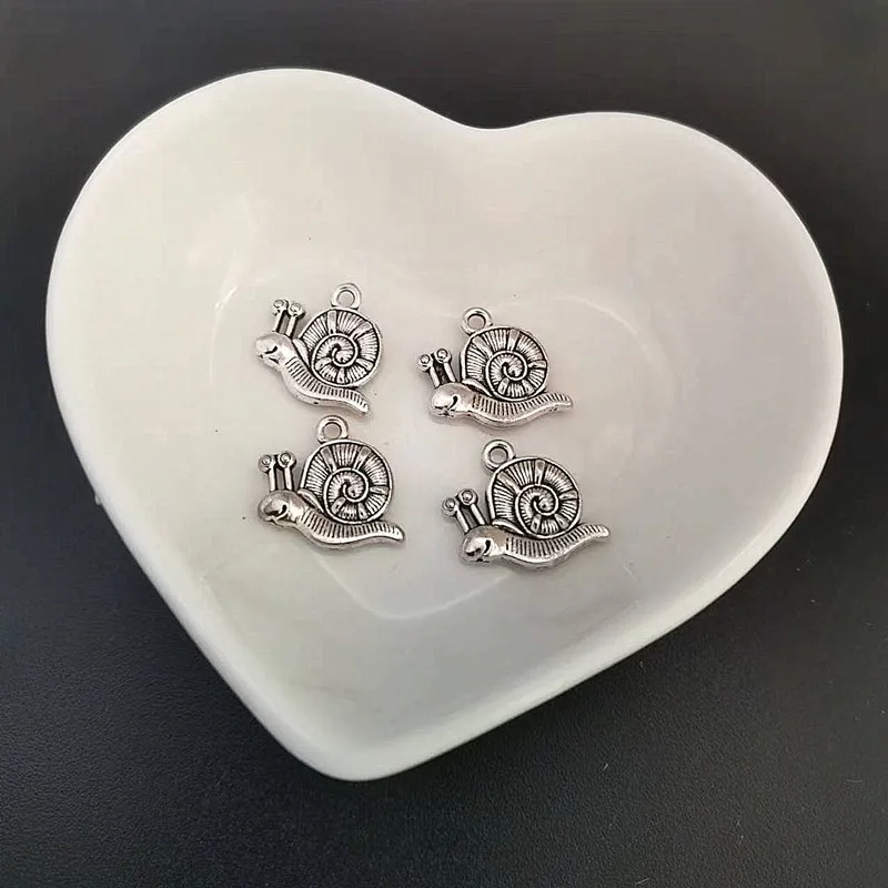 Винтажные Подвески в виде улитки из серебра и цинкового сплава 20 шт./партия 17x18 мм