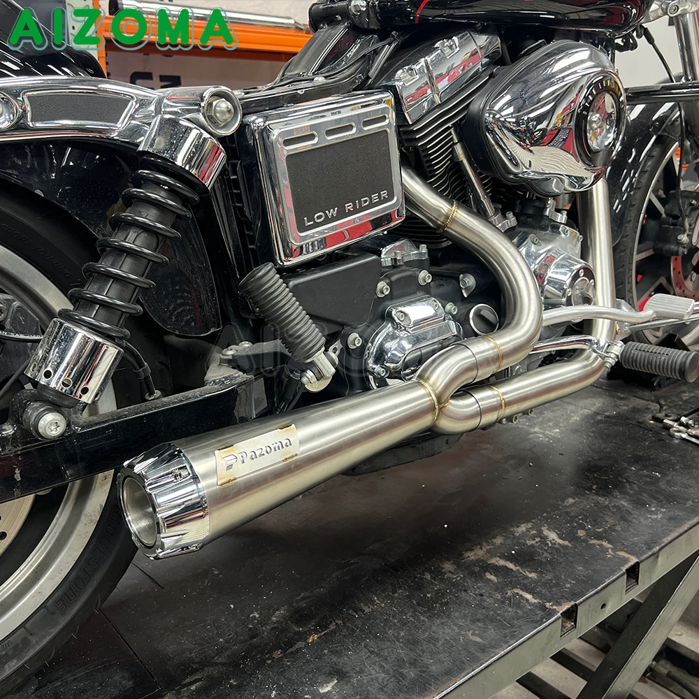 Мотоциклетный выхлопной глушитель 2-в-1 для Harley Dyna Street Fat Bob Low Rider S Super Glide Wide Glide FXDWG FXDWGI 2006-17 (art.: 3920dce6bc2a2) - 3920dce6bc2a2