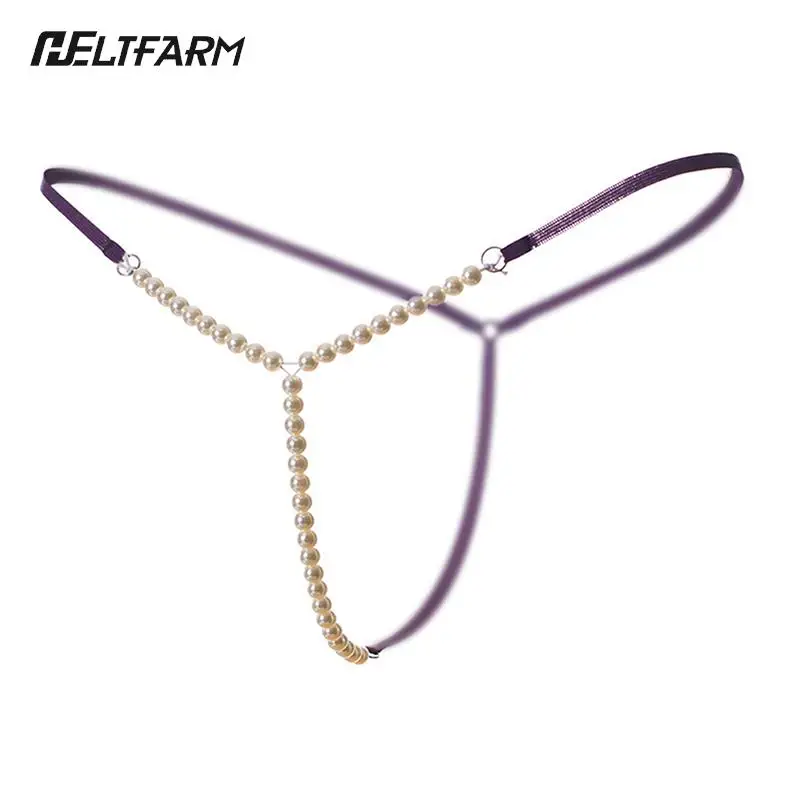 Женские трусы микро стринги женское нижнее белье с жемчугом