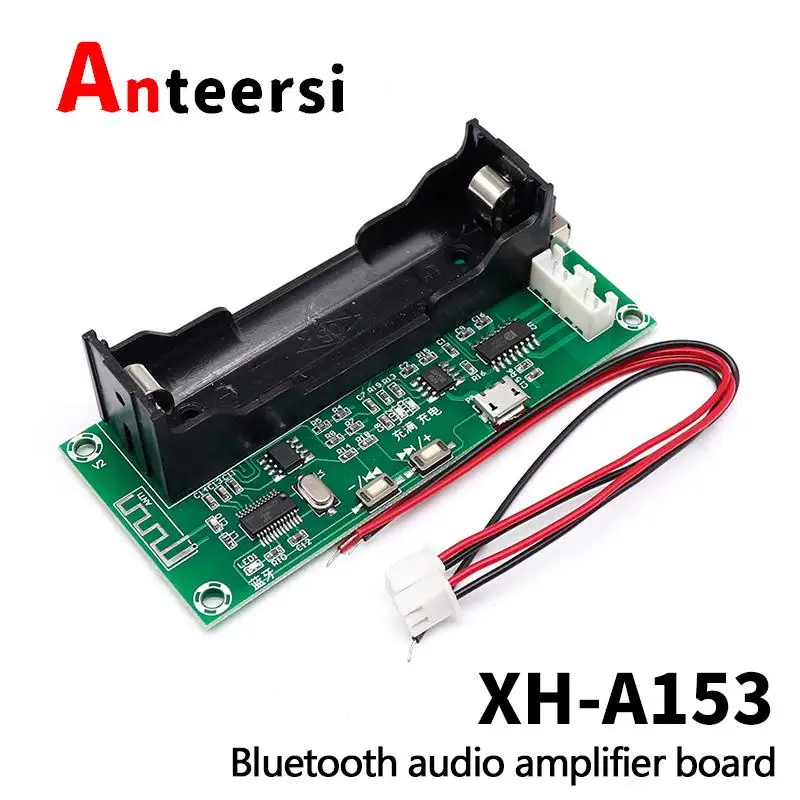 

XH-A153 Lithium Battery Bluetooth 5.0 Dual-channel 2 Ch Channel Stereo Low Power Amplifier Board 3W+3W DC 5V PAM8403 Chip