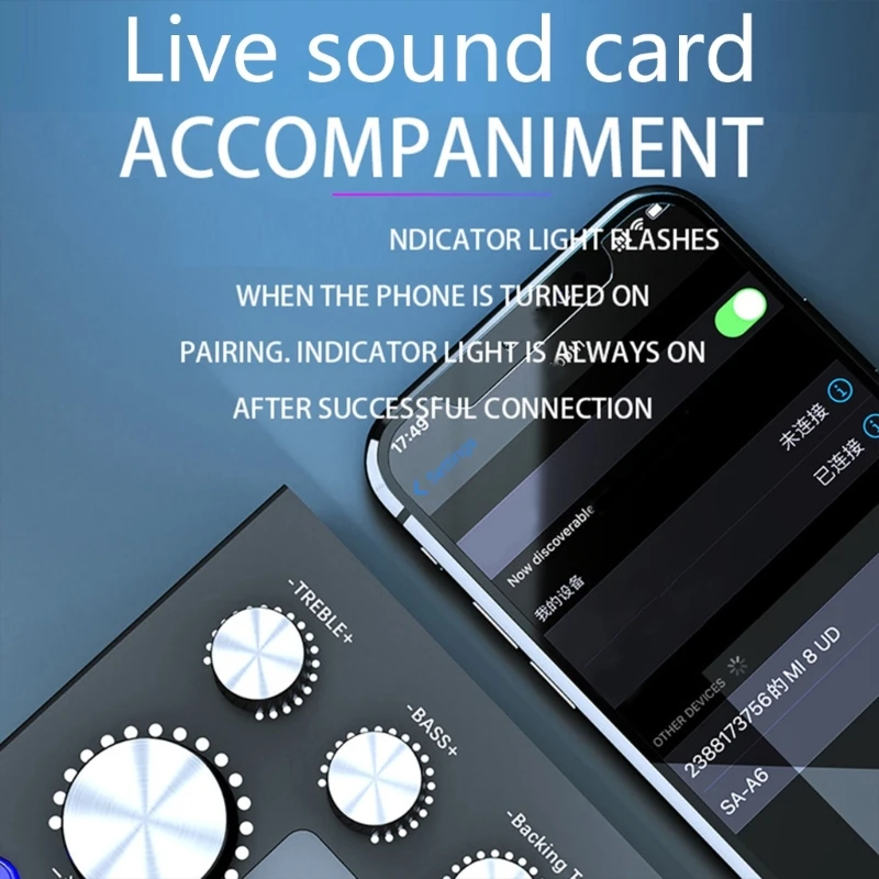 Звуковой микшер Dropship с эффектами живая звуковая карта светодиодная подсветка и