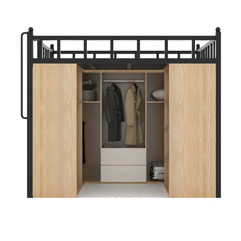 Европейская поднятая кровать в стиле лофт под шкаф компактный комплекс для