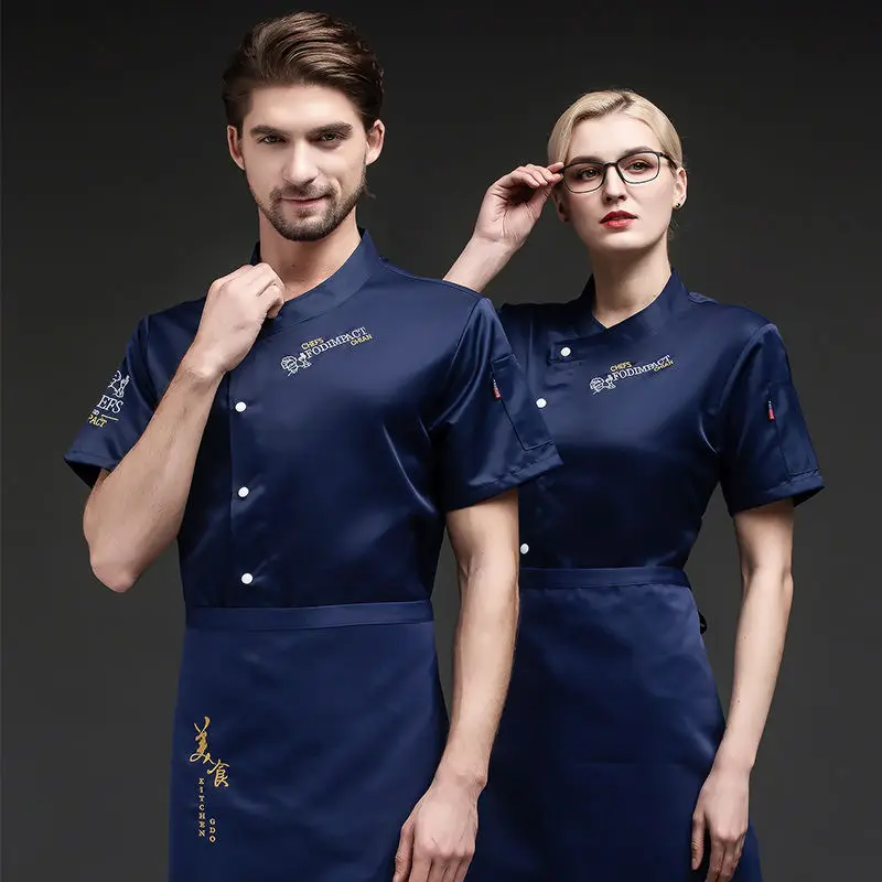 Черная Униформа шеф-повара с логотипом пальто для приготовления суши в ресторане