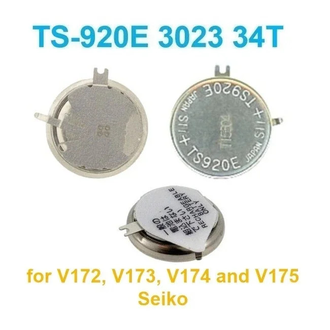 Новый TS920E 3023.34T TS-920E 3023-34T 3023 34T TS920 Seiko Часы Кинетическая энергия Перезаряжаемая батарея V172 V173 V174 V175 (art.: 3920cf72f4a2e) - 3920cf72f4a2e