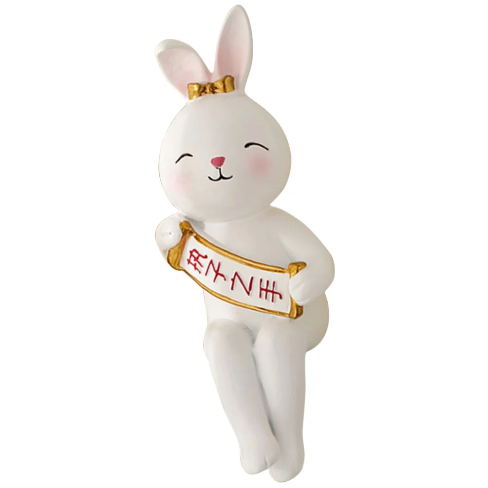 

Rabbit Bunny Statue Year Wedding Sculpture Figurinesnew Chinese The Decoration Decor Garden Miniature 2023 Resin Table Small