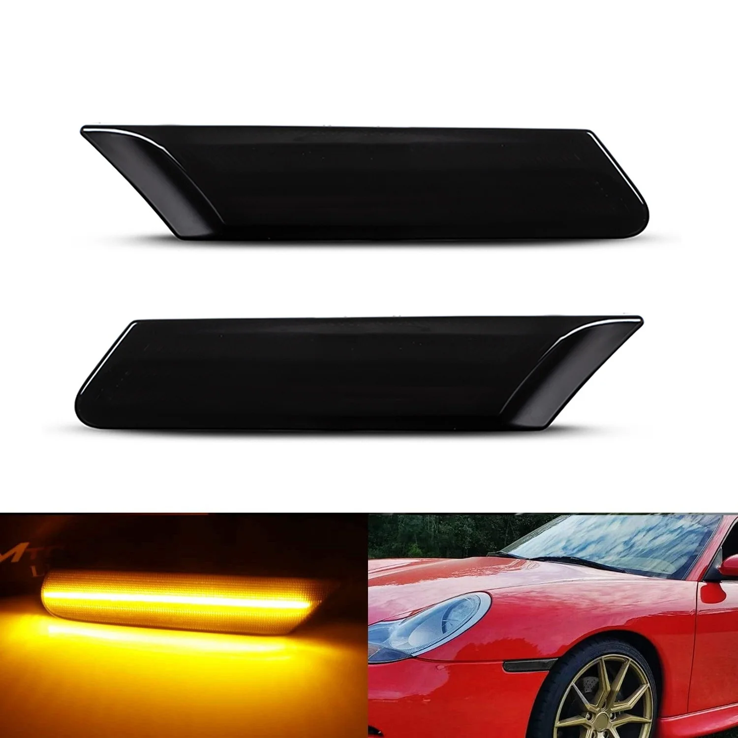 Фонарь указателя поворота 2 шт. для Porsche 911 Carrera Targa Turbo 997 Cayman Boxster 987 - купить по