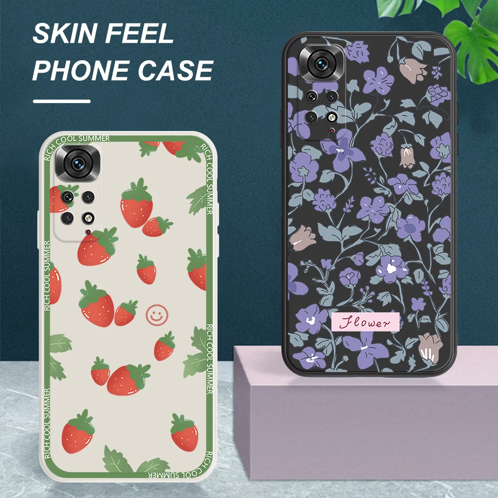 

Rose Flower Painted Phone Case For Xiaomi Redmi Note 11 Pro Plus 11T 11S Note 10T 10S 11E 10 Pro Max Silicone Phone Case Coque