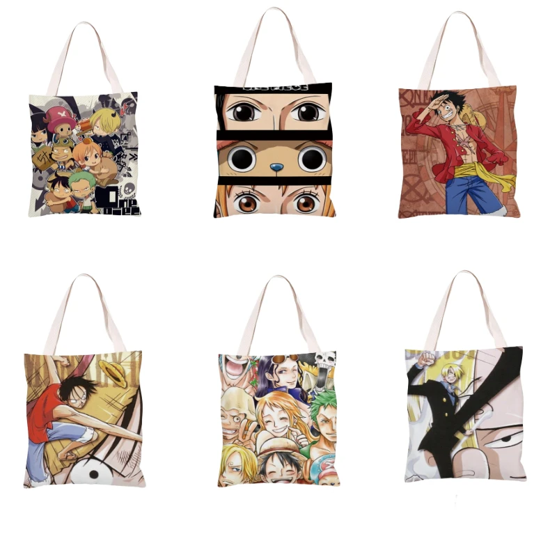 

Pirate King One Shoulder Canvas Bag Roronoa Zoro Shopping Bag Handbag Student Study Bag Holiday Gift