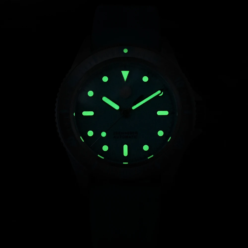 Мужские часы для дайвинга San Martin с синим циферблатом 38 мм Керамическая рамка