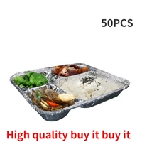 50pcs 950ml foil pan disposable aluminum drip pan recyclable for baking grilling cooking food storage and freezing wait