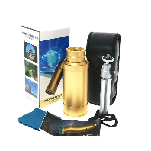 

50x50 Panda Metal Body With One Eye Large Eyepiece Pirate Binoculars Gold